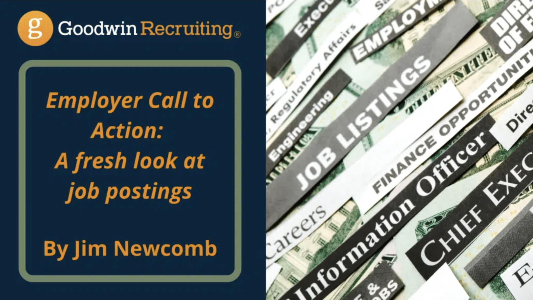Employer Call to Action: A fresh look at job postings - Goodwin 